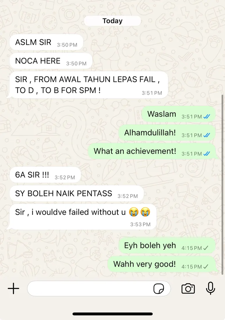Addmaths.my testimonial from parent 13