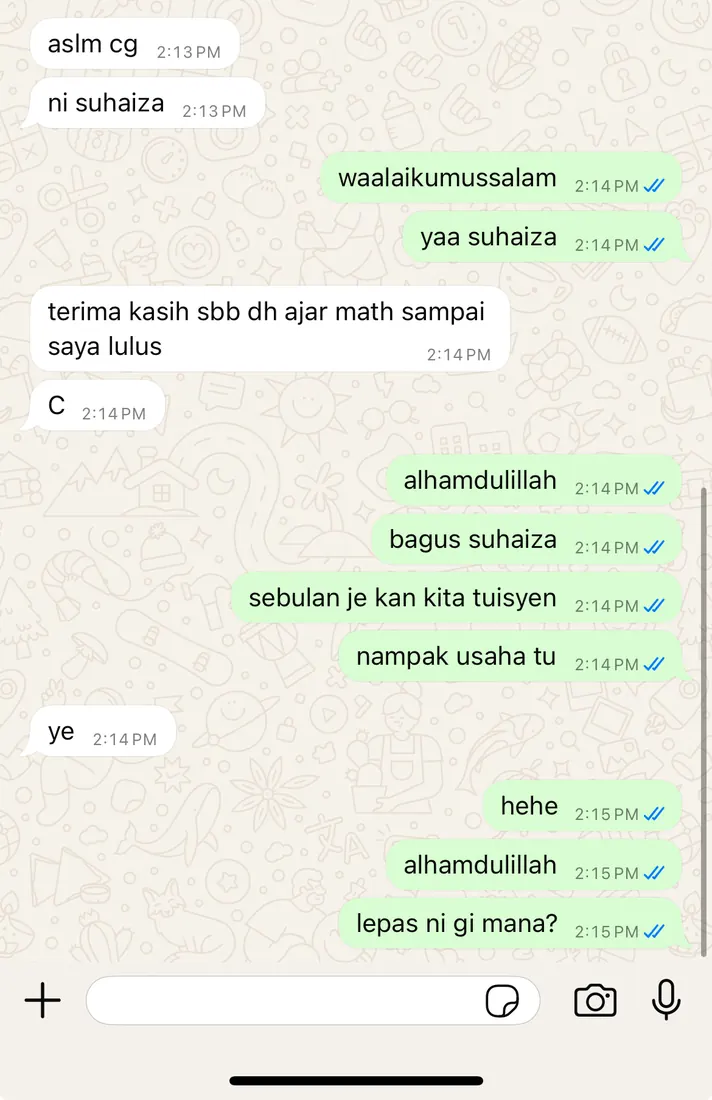 Addmaths.my testimonial from parent 16