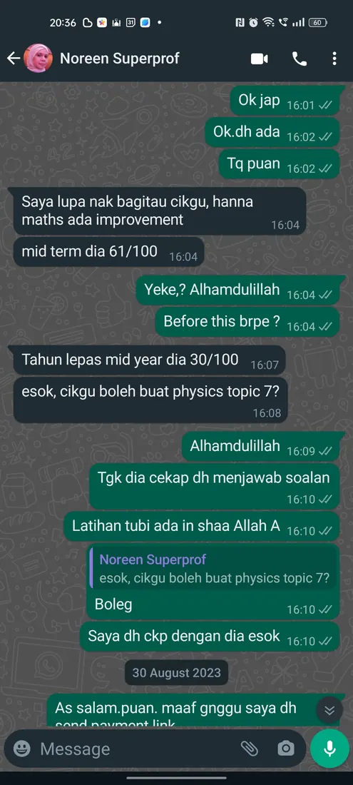 Addmaths.my testimonial from parent 32